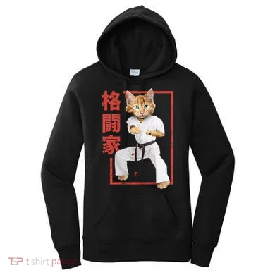 Karate Cat Women's Hoodie