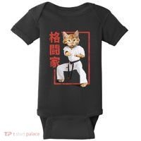 Karate Cat Baby Bodysuit thumb 0