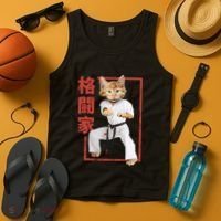 Karate Cat Tank Top thumb 4