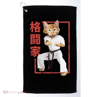 Karate Cat Golf Towel
