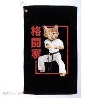 Karate Cat Golf Towel thumb 0