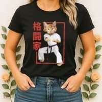 Karate Cat Women's T-Shirt thumb 2