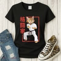 Karate Cat Women's T-Shirt thumb 3