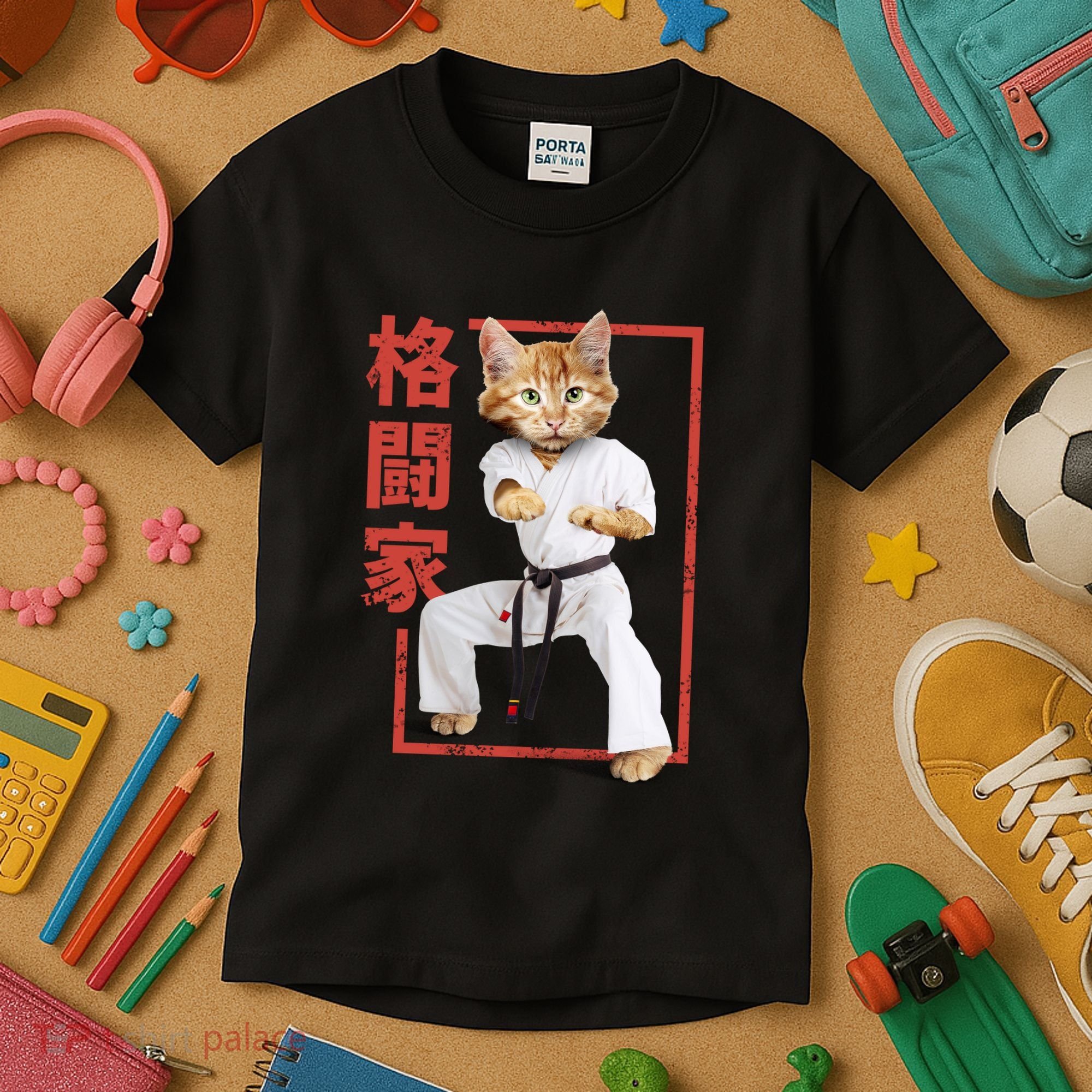 Karate Cat Kids T-Shirt