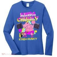 Kinda Chunky Kinda Hunky And Body Building Gym Women's Long Sleeve Shirt thumb 0