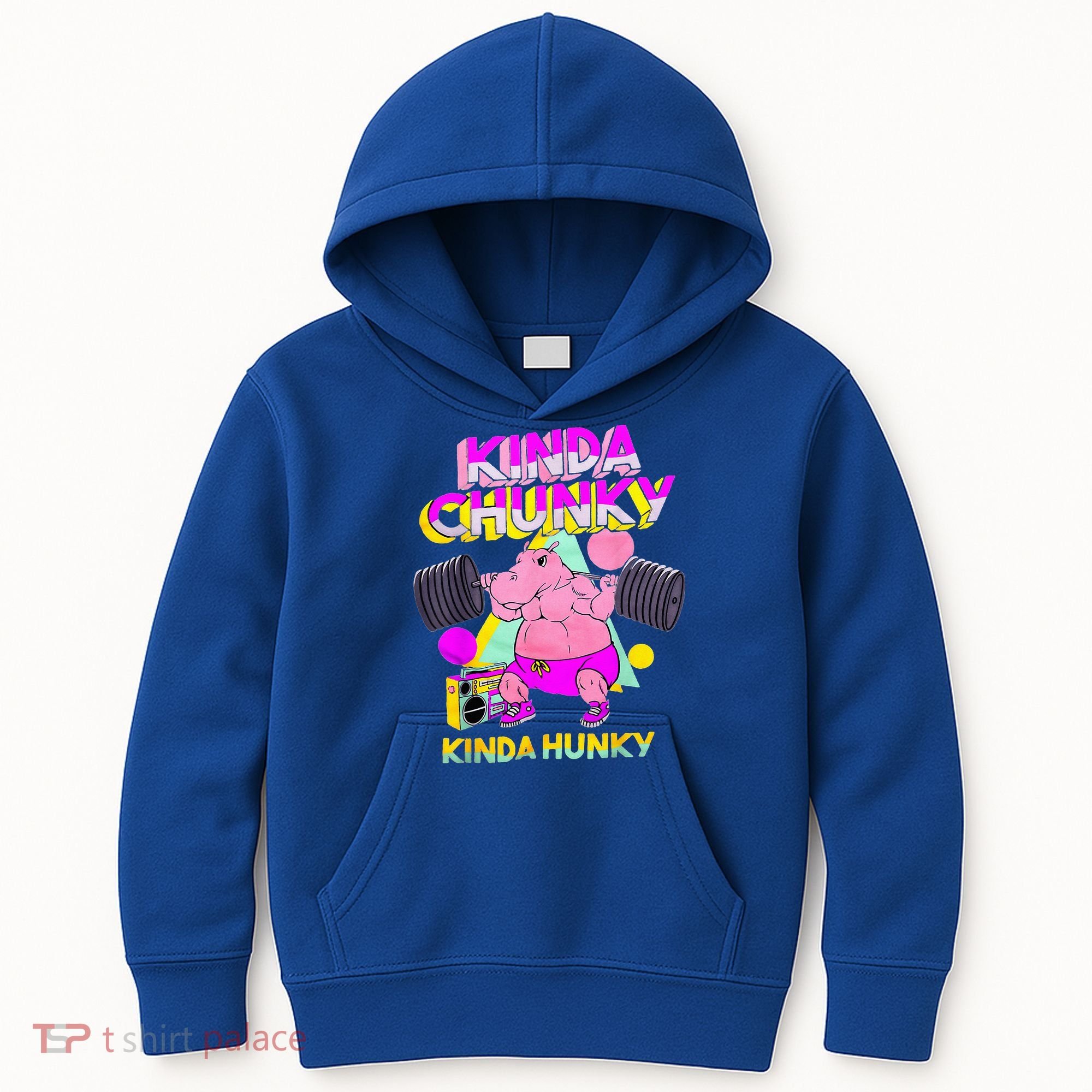 Kinda Chunky Kinda Hunky And Body Building Gym Kids Hoodie