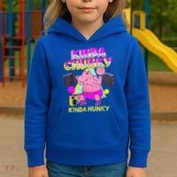 Kinda Chunky Kinda Hunky And Body Building Gym Kids Hoodie thumb 3