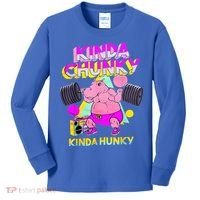 Kinda Chunky Kinda Hunky And Body Building Gym Kids Long Sleeve Shirt thumb 0