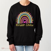 Kinder Crew Kindergarten Teacher Rainbow Heart Women's Sweatshirt thumb 0