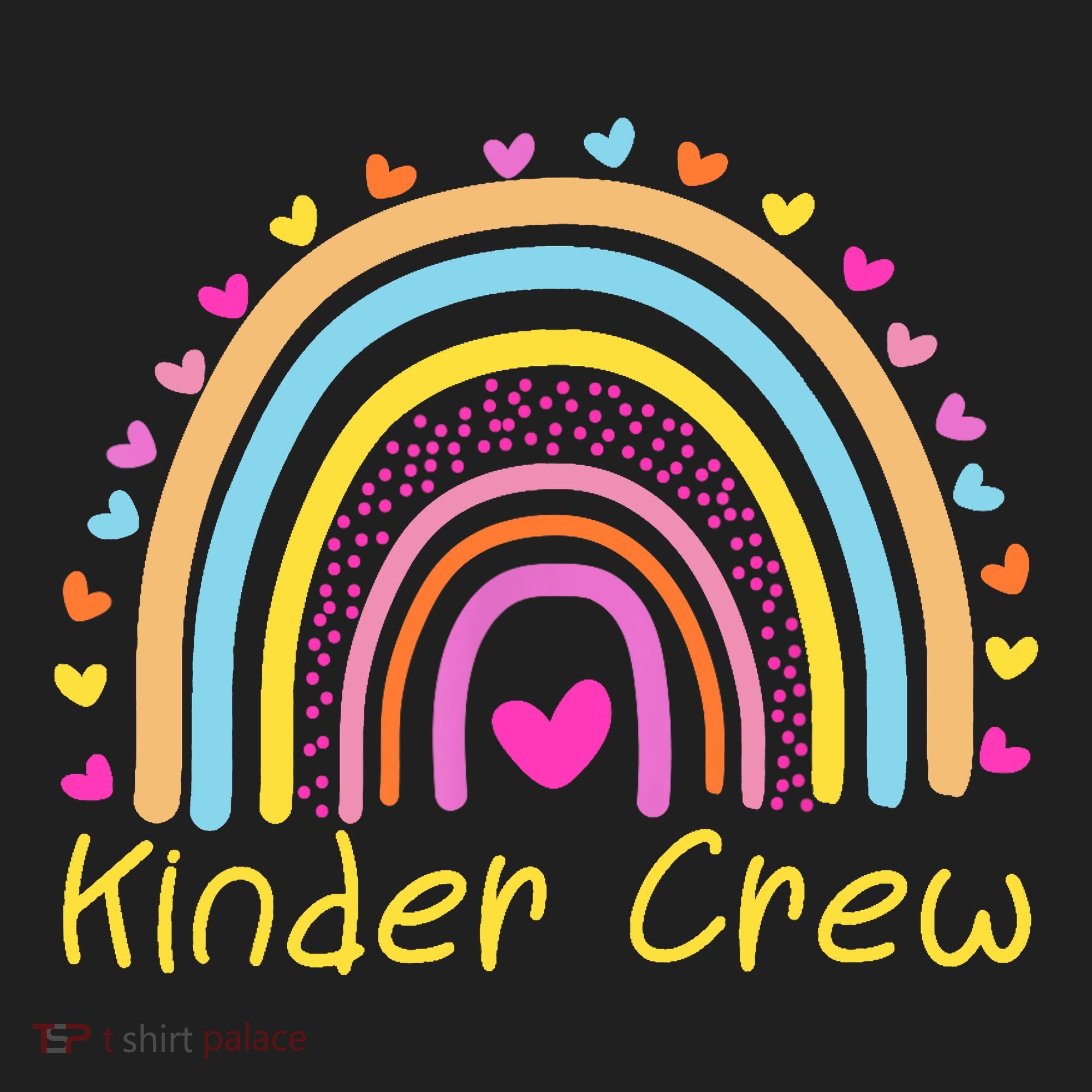Kinder Crew Kindergarten Teacher Rainbow Heart Women's Sweatshirt