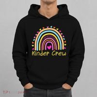 Kinder Crew Kindergarten Teacher Rainbow Heart Hoodie thumb 0