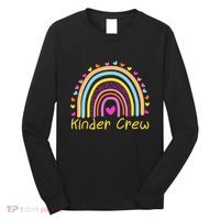 Kinder Crew Kindergarten Teacher Rainbow Heart Long Sleeve Shirt thumb 0