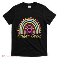 Kinder Crew Kindergarten Teacher Rainbow Heart T-Shirt thumb 0