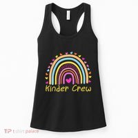 Kinder Crew Kindergarten Teacher Rainbow Heart Women's Tank Top thumb 0