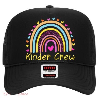 Kinder Crew Kindergarten Teacher Rainbow Heart Hat