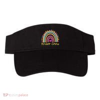 Kinder Crew Kindergarten Teacher Rainbow Heart Visor thumb 0