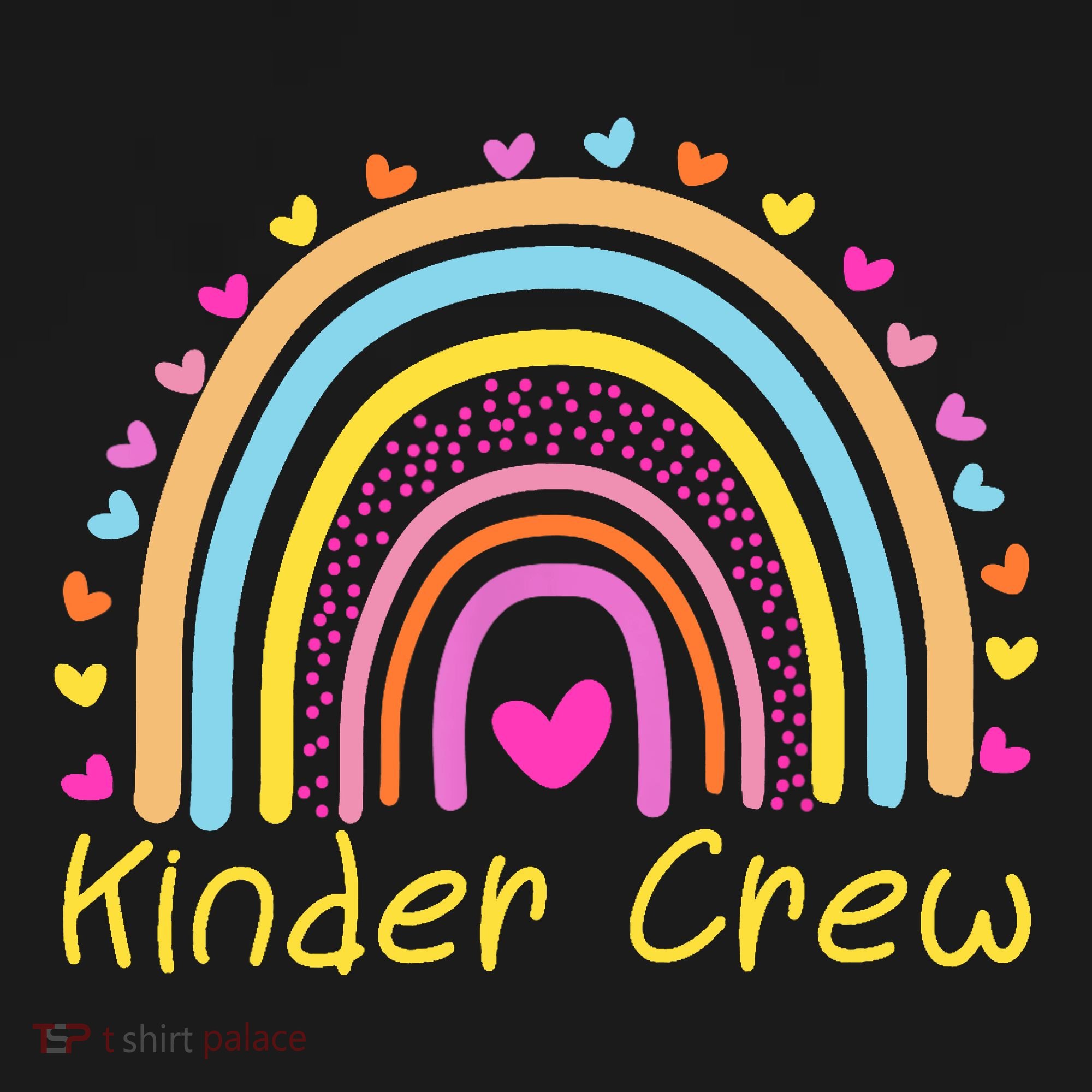Kinder Crew Kindergarten Teacher Rainbow Heart Visor