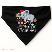 Koalalala Cute Koala Bear santa hat funny Christmas koala USA-Made Doggie Bandana thumb 0