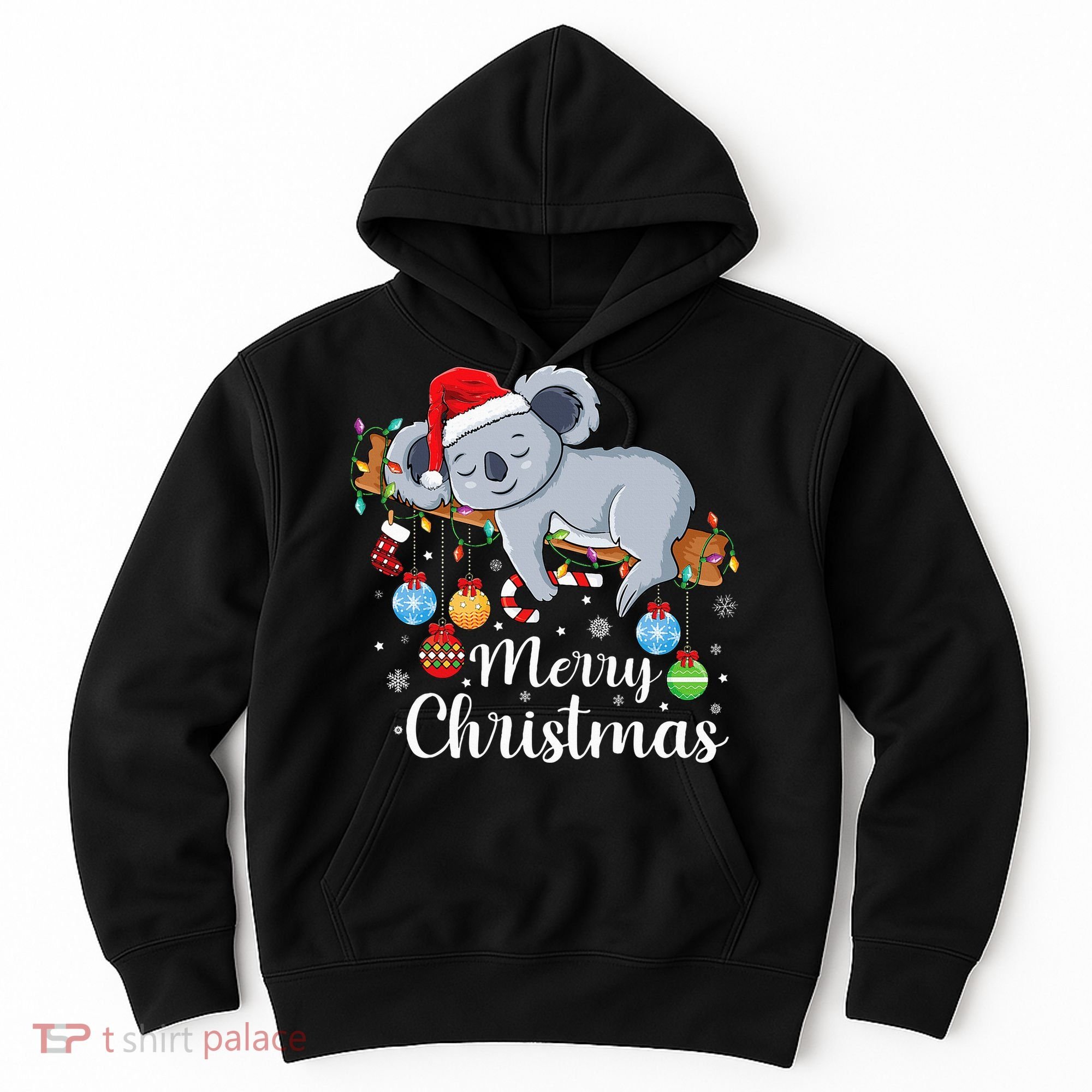 Koalalala Cute Koala Bear santa hat funny Christmas koala Hoodie