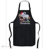 Koalalala Cute Koala Bear santa hat funny Christmas koala Apron thumb 0
