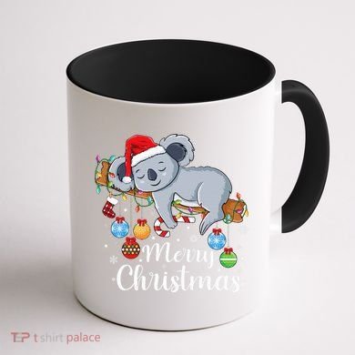 Koalalala Cute Koala Bear santa hat funny Christmas koala Coffee Mug back