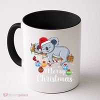 Koalalala Cute Koala Bear santa hat funny Christmas koala Coffee Mug thumb 0
