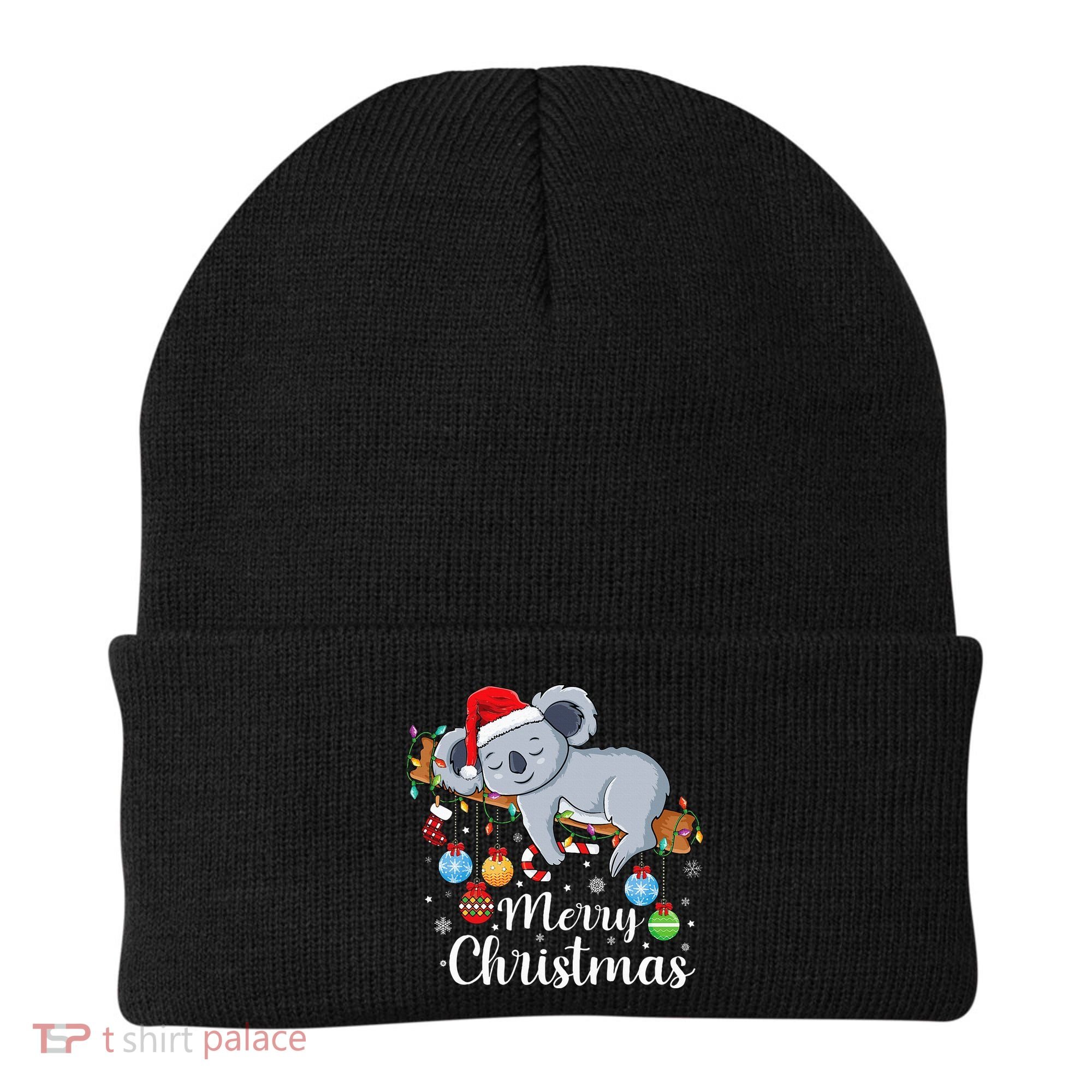 Koalalala Cute Koala Bear santa hat funny Christmas koala Beanie