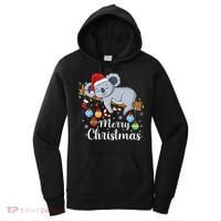 Koalalala Cute Koala Bear santa hat funny Christmas koala Women's Hoodie thumb 0