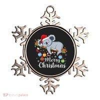 Koalalala Cute Koala Bear santa hat funny Christmas koala Ornament thumb 0