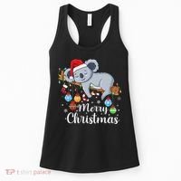 Koalalala Cute Koala Bear santa hat funny Christmas koala Women's Tank Top thumb 0
