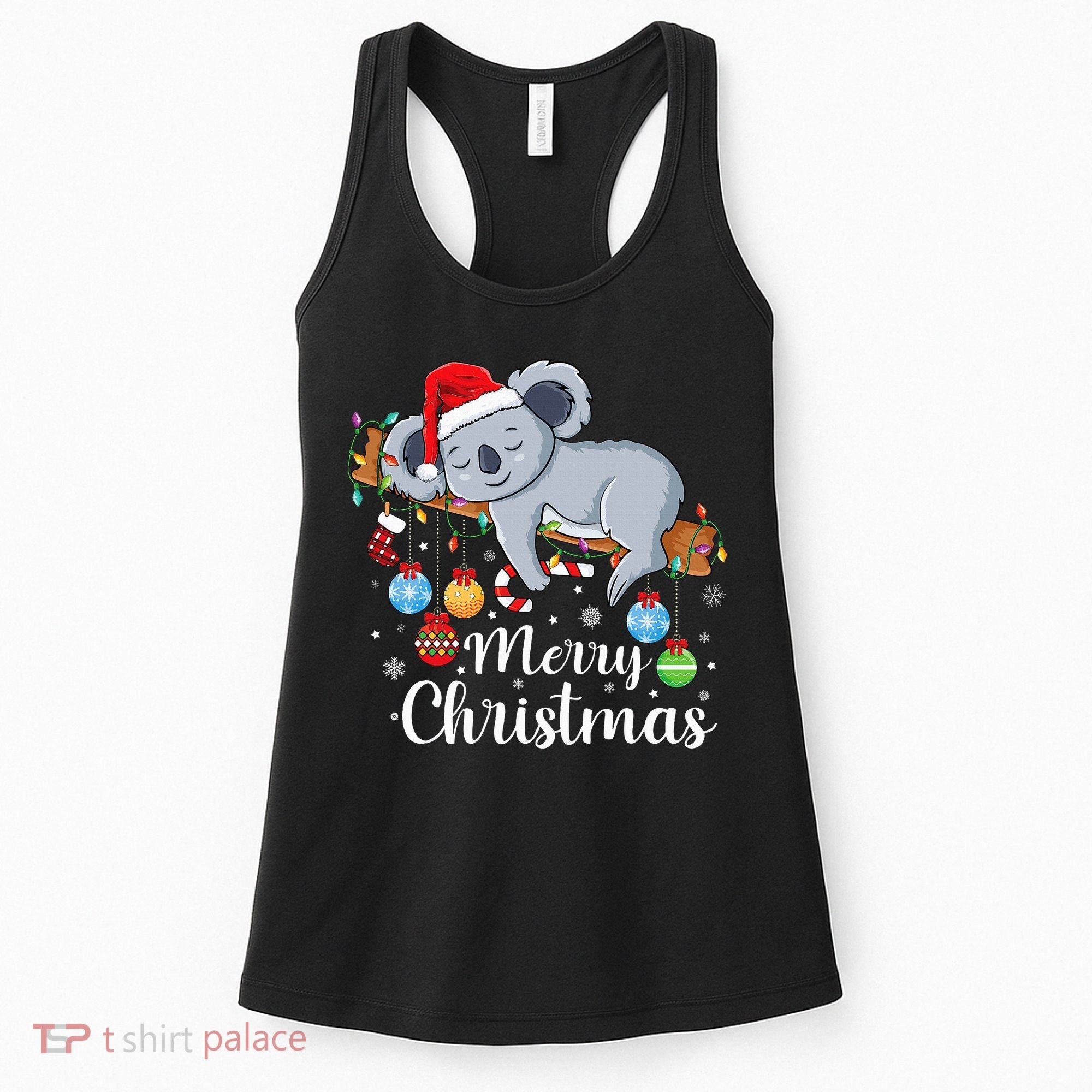 Koalalala Cute Koala Bear santa hat funny Christmas koala Women's Tank Top
