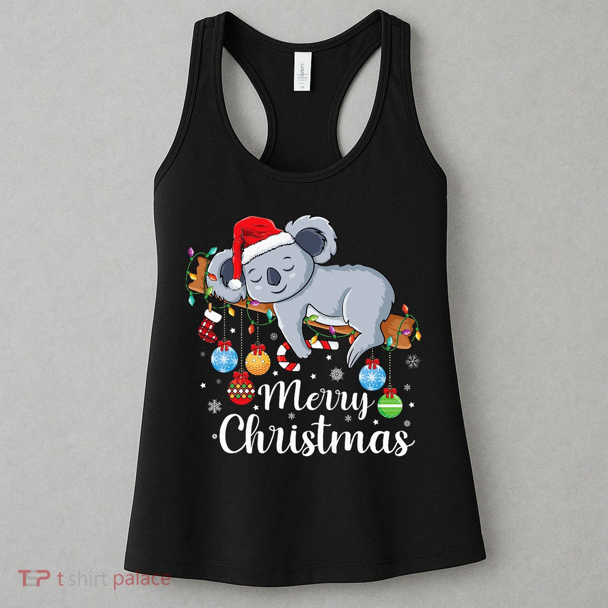 Koalalala Cute Koala Bear santa hat funny Christmas koala Women's Tank Top
