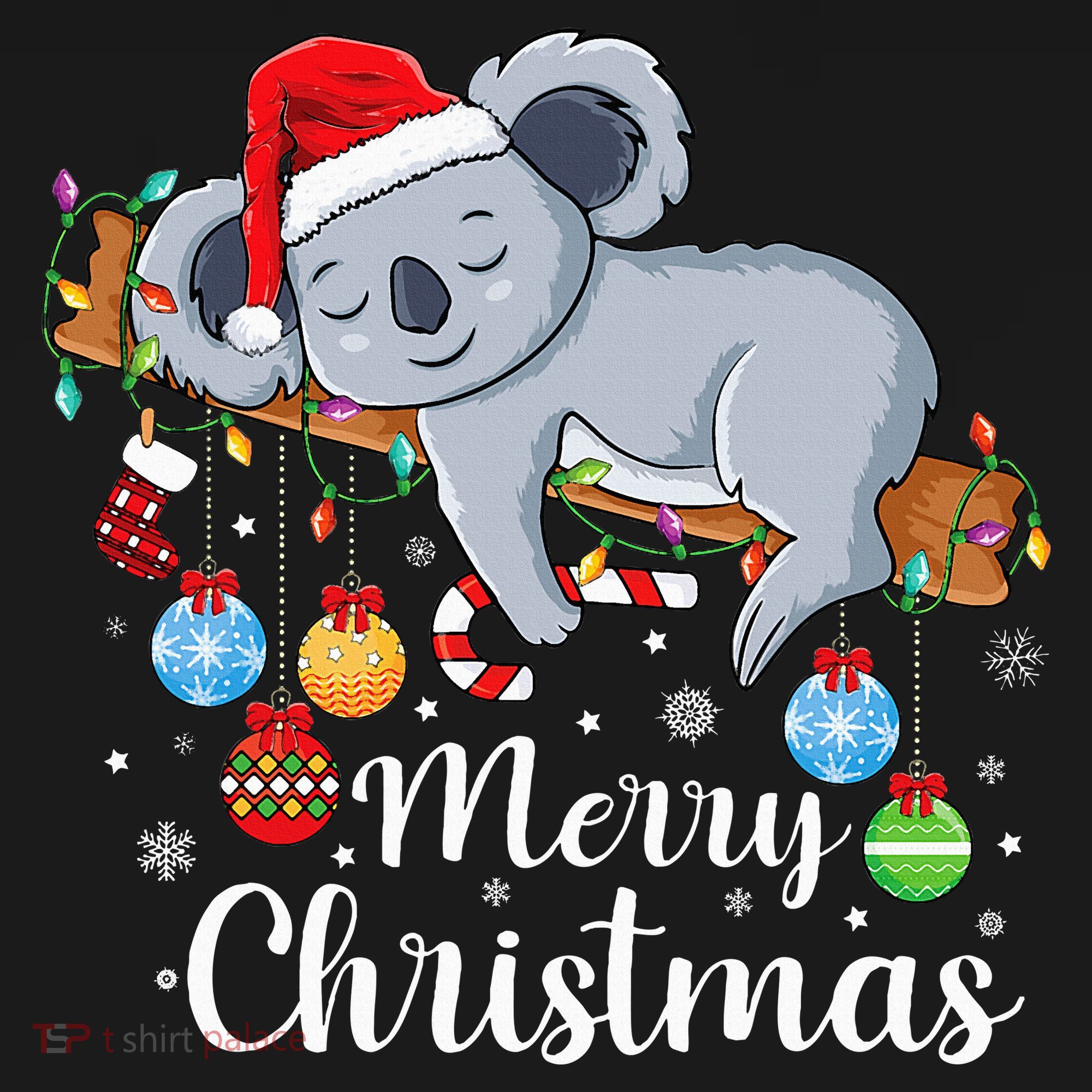 Koalalala Cute Koala Bear santa hat funny Christmas koala Women's Tank Top