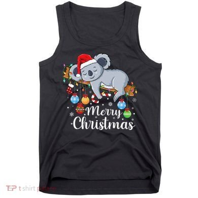 Koalalala Cute Koala Bear santa hat funny Christmas koala Tank Top