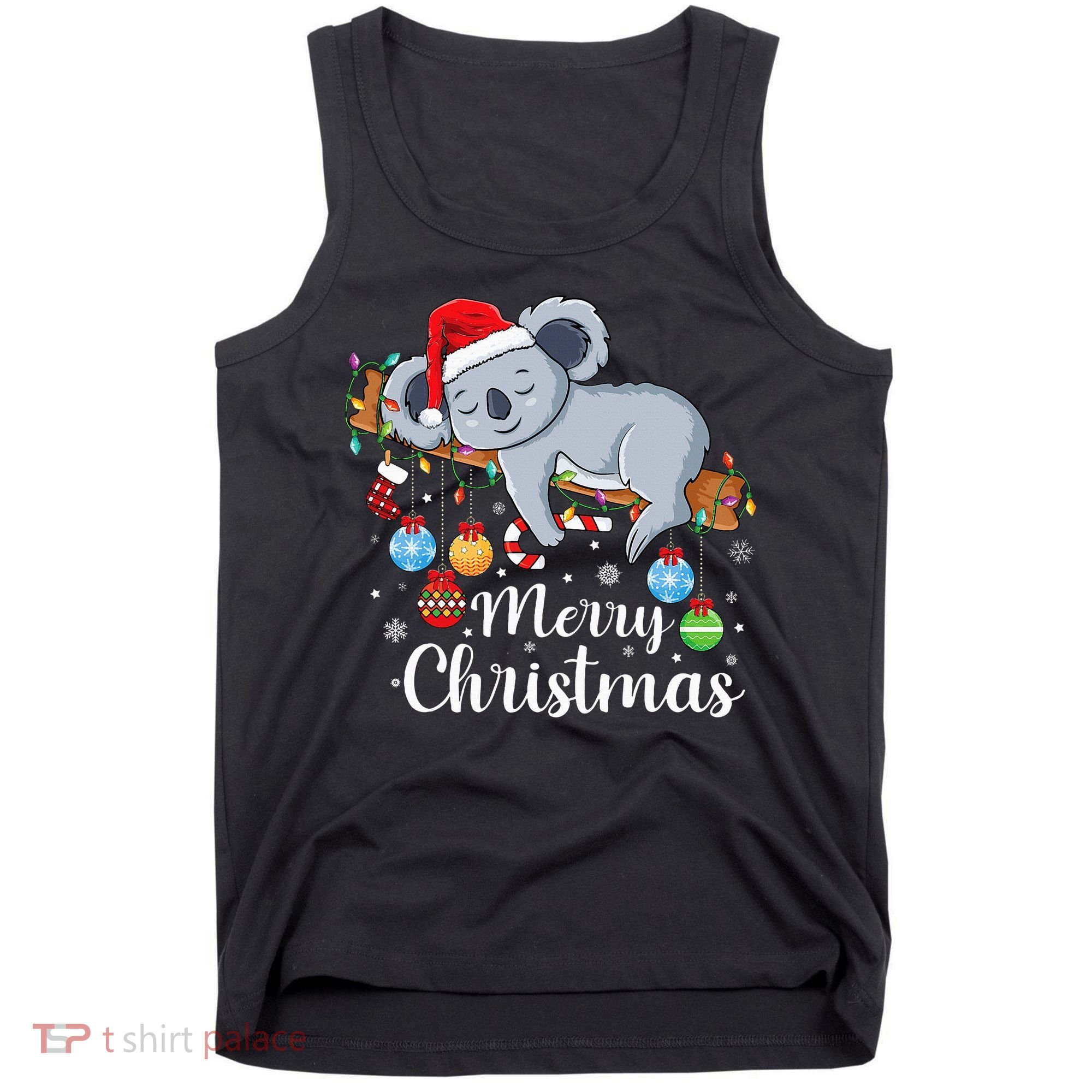 Koalalala Cute Koala Bear santa hat funny Christmas koala Tank Top