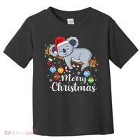 Koalalala Cute Koala Bear santa hat funny Christmas koala Toddler T-Shirt thumb 0