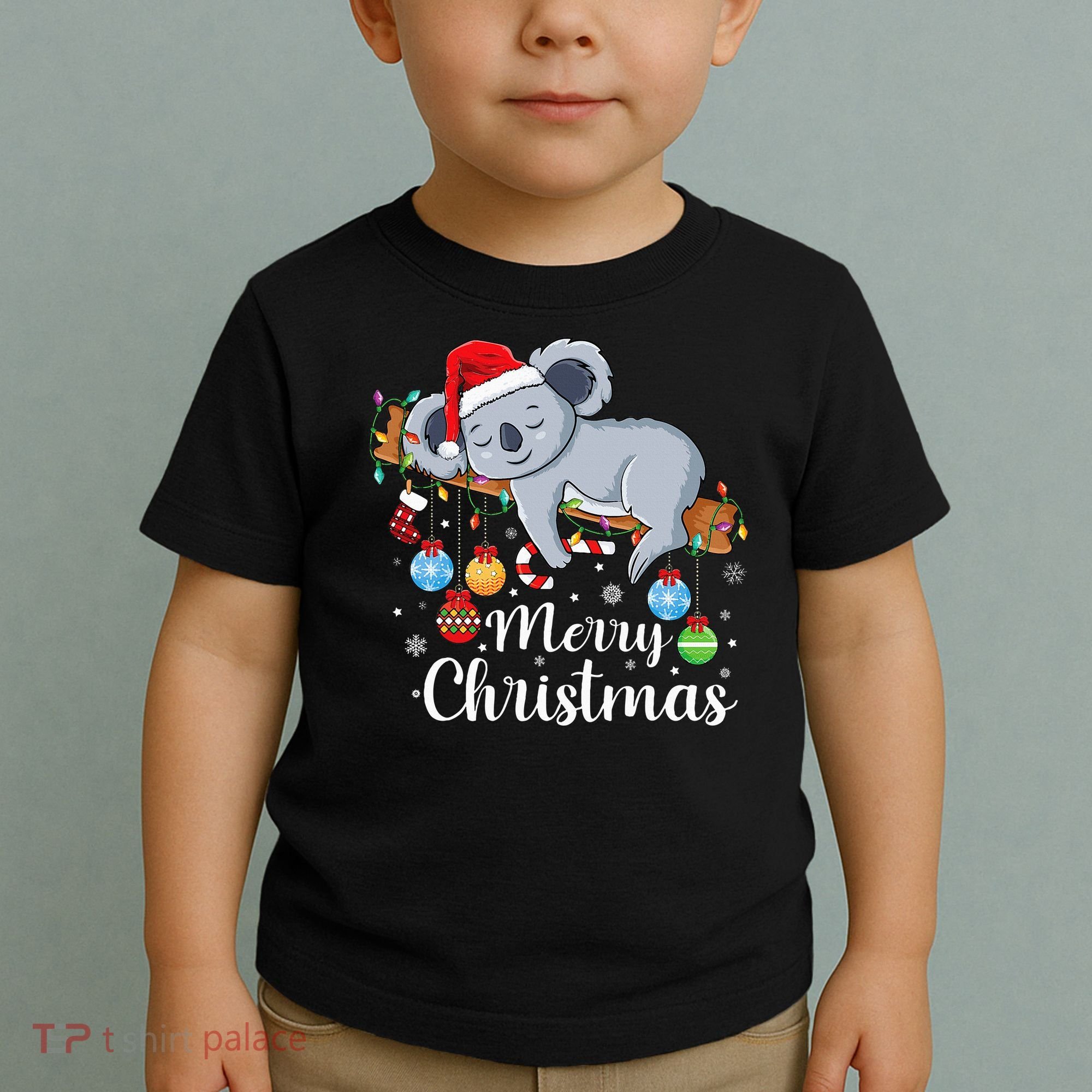 Koalalala Cute Koala Bear santa hat funny Christmas koala Toddler T-Shirt