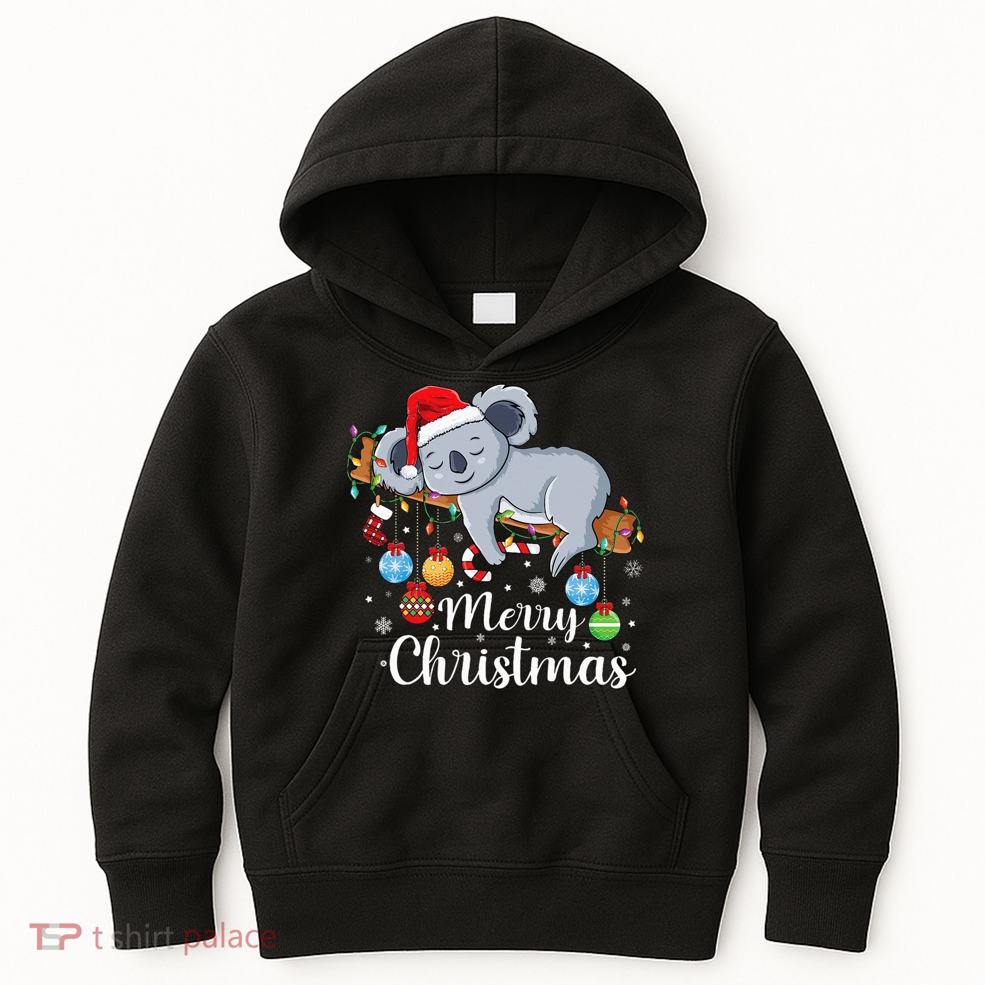 Koalalala Cute Koala Bear santa hat funny Christmas koala Kids Hoodie