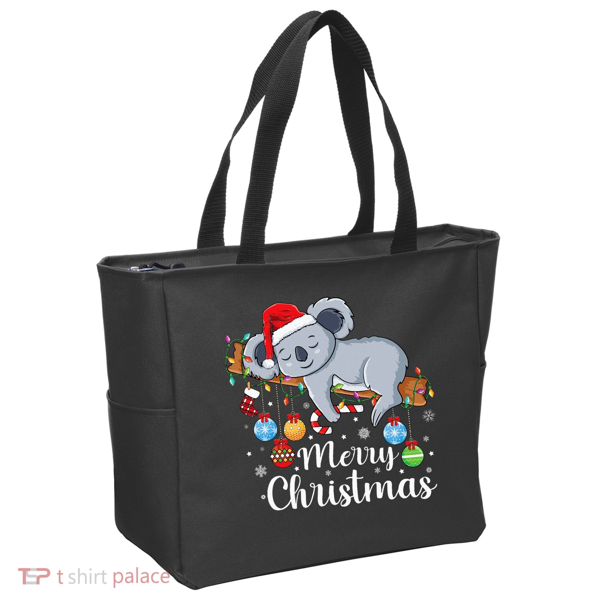 Koalalala Cute Koala Bear santa hat funny Christmas koala Tote Bag