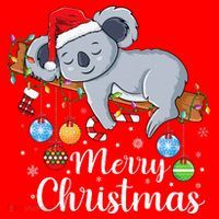 Koalalala Cute Koala Bear santa hat funny Christmas koala Santa Hat thumb 1