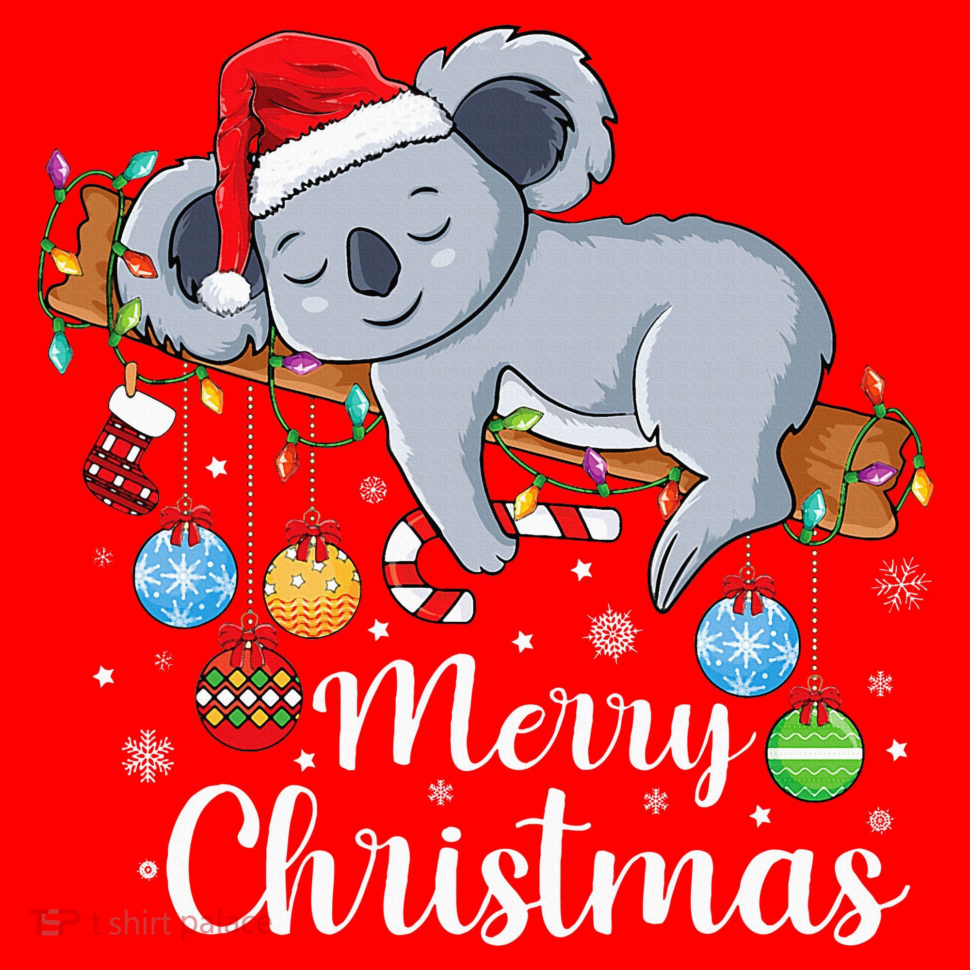 Koalalala Cute Koala Bear santa hat funny Christmas koala Santa Hat