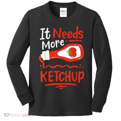 Ketchup Condiment Kids Long Sleeve Shirt