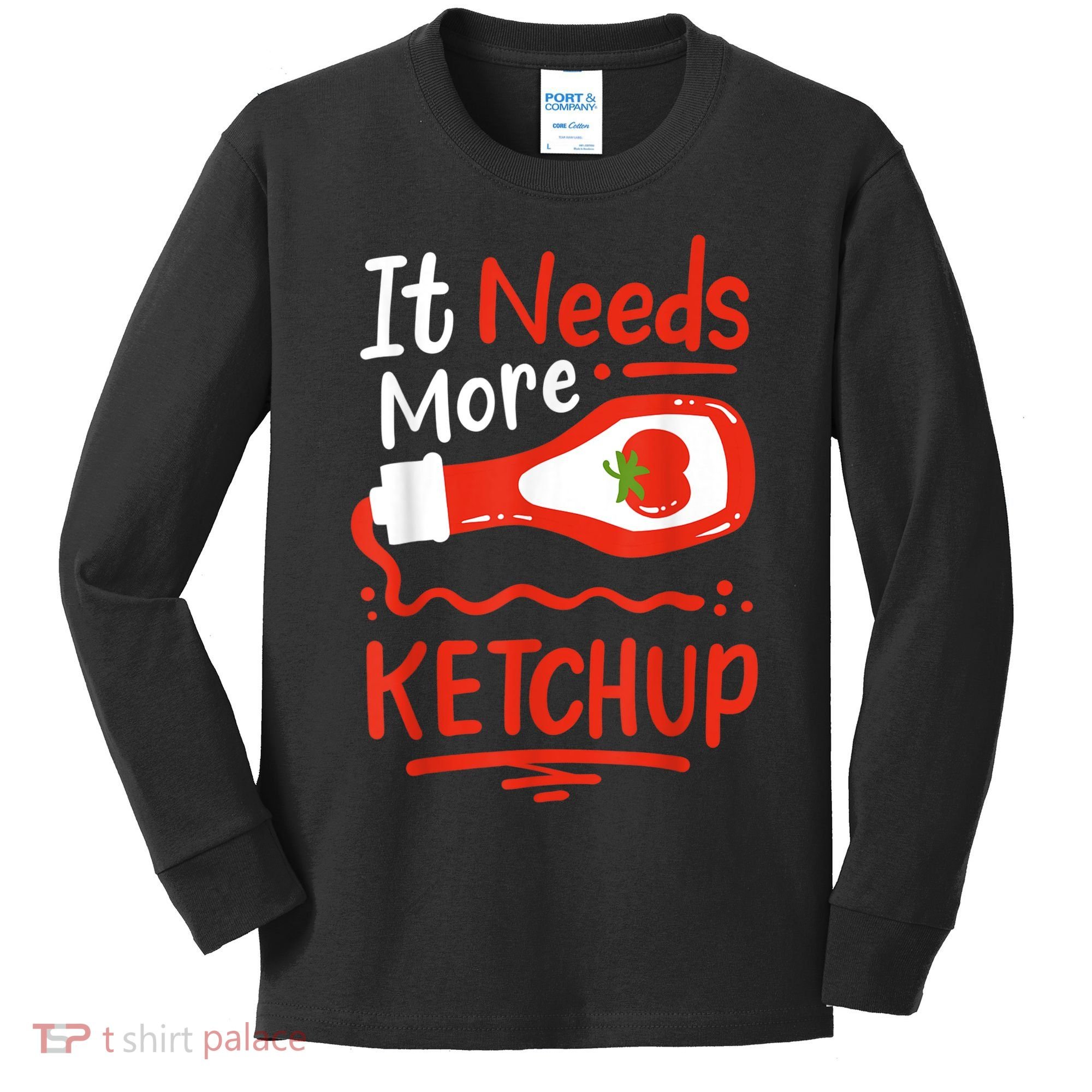 Ketchup Condiment Kids Long Sleeve Shirt