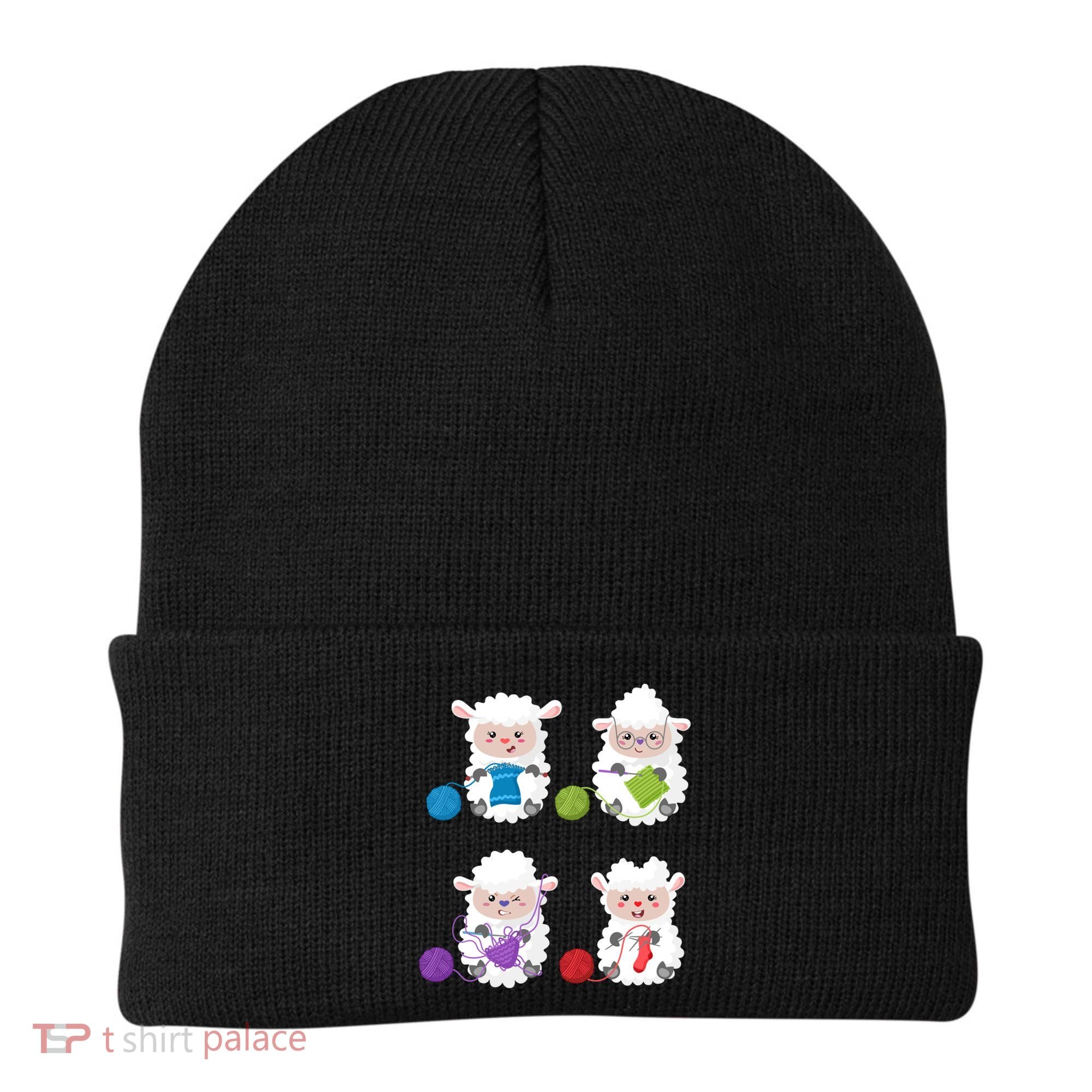 Knit Crochet Knitter Gift Crocheting Sheep Knitting Lover Cool Gift Beanie