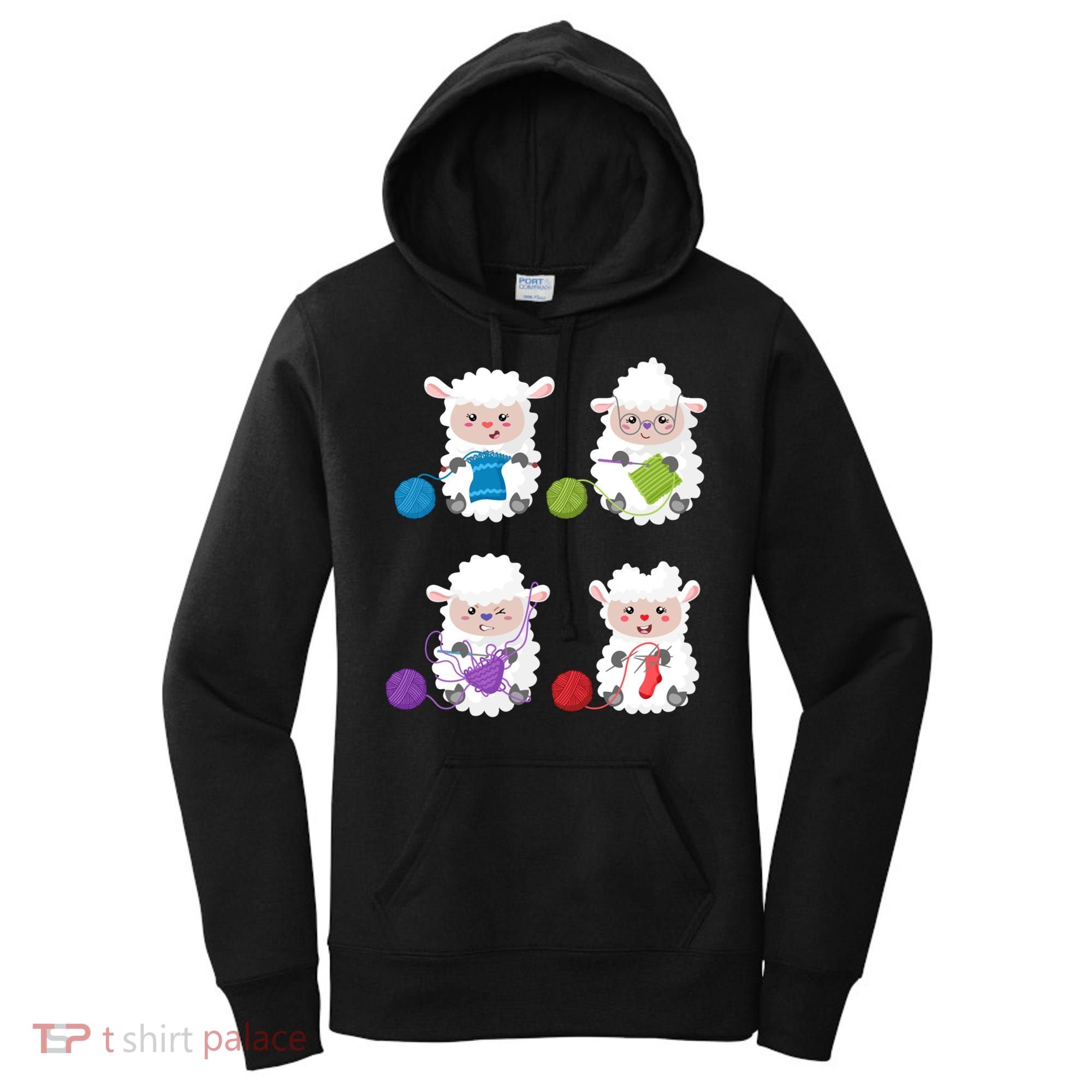 Knit Crochet Knitter Gift Crocheting Sheep Knitting Lover Cool Gift Women's Hoodie