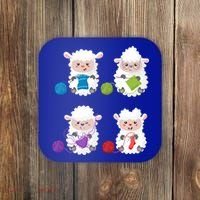 Knit Crochet Knitter Gift Crocheting Sheep Knitting Lover Cool Gift Coaster thumb 0