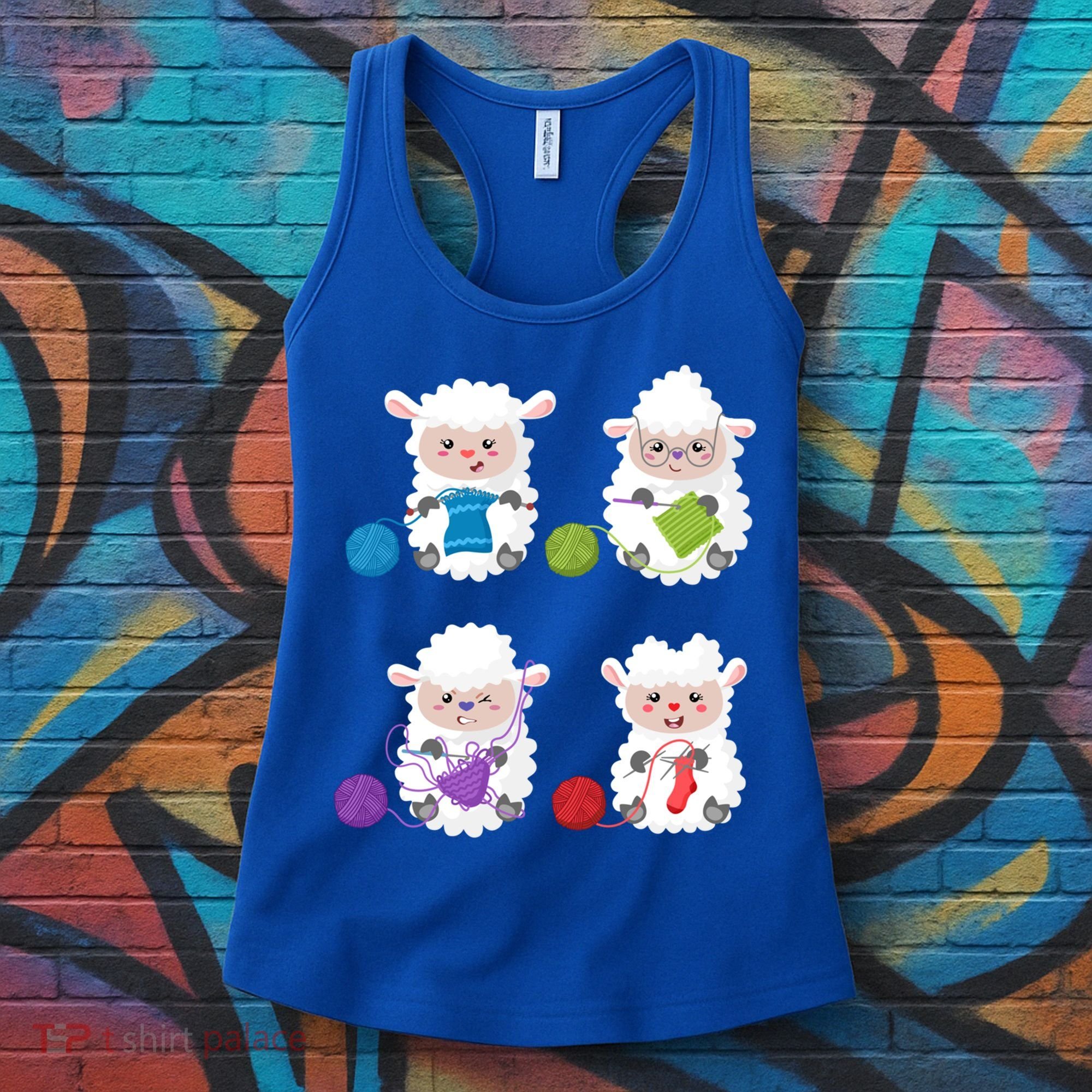 Knit Crochet Knitter Gift Crocheting Sheep Knitting Lover Cool Gift Women's Tank Top