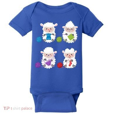 Knit Crochet Knitter Gift Crocheting Sheep Knitting Lover Cool Gift Baby Bodysuit