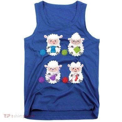 Knit Crochet Knitter Gift Crocheting Sheep Knitting Lover Cool Gift Tank Top
