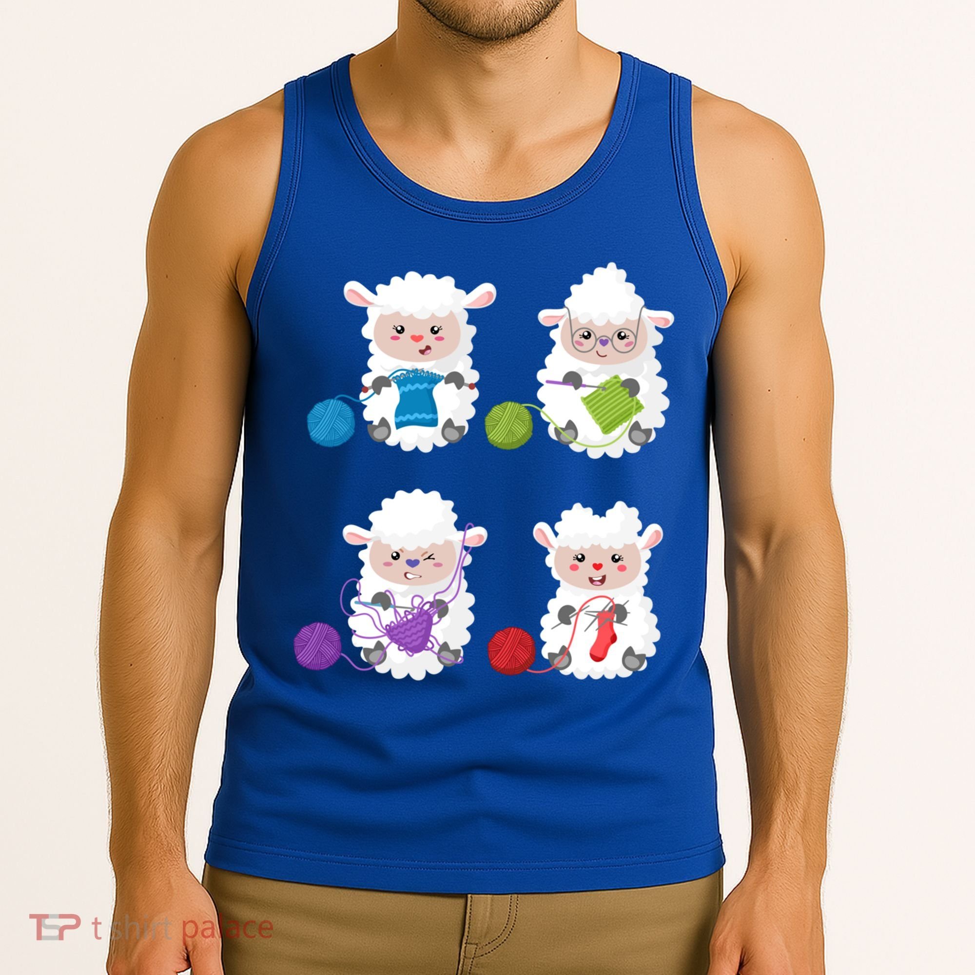Knit Crochet Knitter Gift Crocheting Sheep Knitting Lover Cool Gift Tank Top
